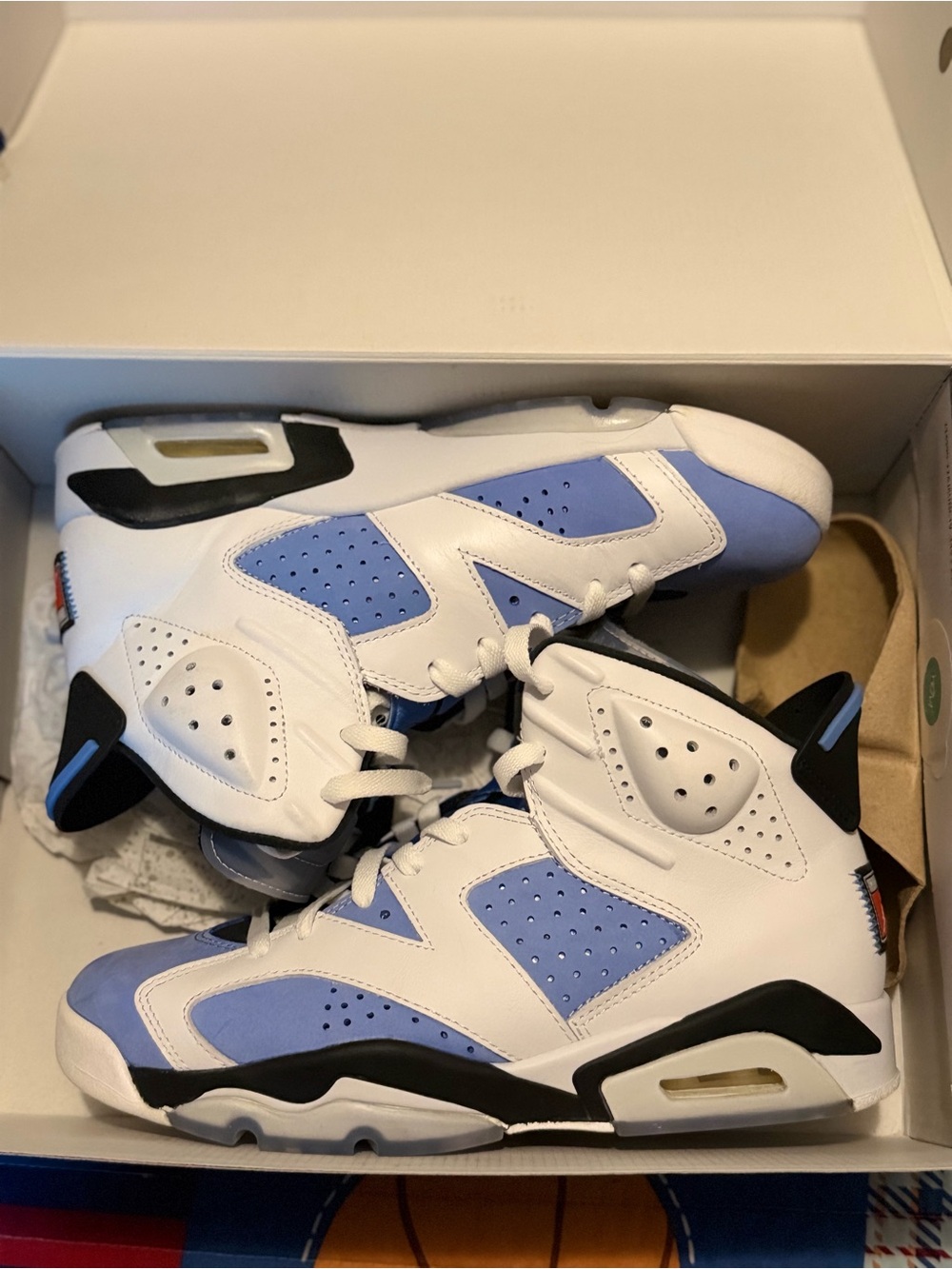 Nike Kids Air Jordan 6 - White/Light Blue/Black